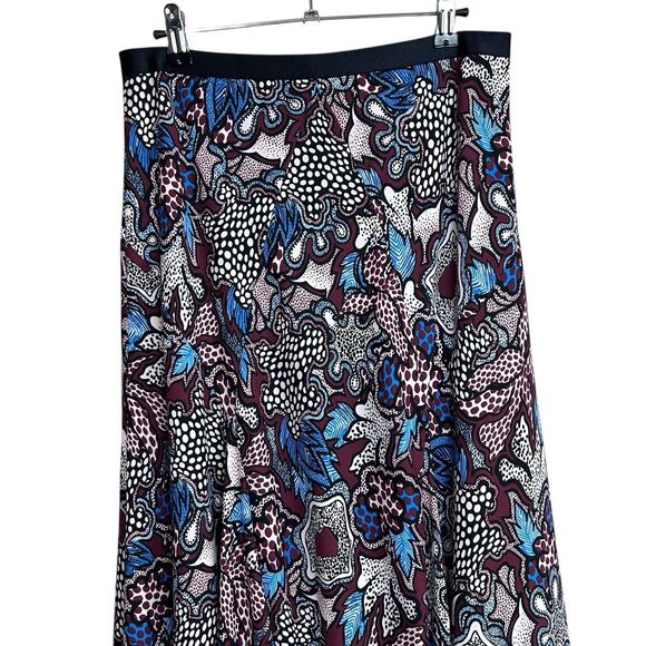 DVF DIANE VON FURSTENBERG MIDI Skirt Women's 10 Debra Floral Print Flowy Chic - Picture 3 of 8